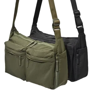 HK Custom Logo Messenger Crossbody Bag for Women and Men Water Resistant Light Weight Multi Pocket Shoulder Bags