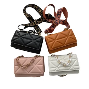 HK Simple Casual Handbag Personalized Wide Shoulder Strap Single Shoulder Bag Thick Chain Small Bag