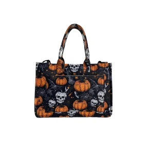 Halloween Gift Canvas Tote Bag Candy Bag Ghost Festival Pumpkin Jewelry Props Gift Handbag Bag