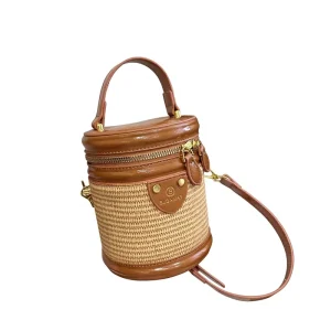 Hand-Held Water Bucket Bag Women’s New Style Fashionable All-Match Shoulder Crossbody Simple Commuter Hand Bag Polyester