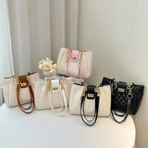 Hand Woven Straw Bag for Women New Style High End Seaside Design Crossbody Hand Held Tote