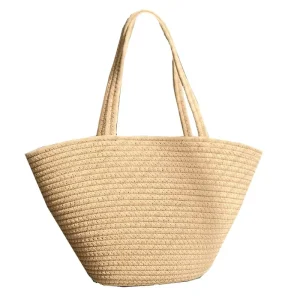 Hand Woven Women’s Straw Handbags Beach Holiday One shoulder Straw Bag