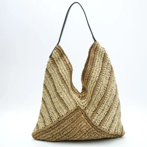 Handcrafted Straw Tote Bag Durable & Natural Material