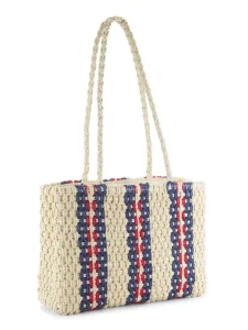 Handcrafted Straw Tote Bag Durable Natural Material