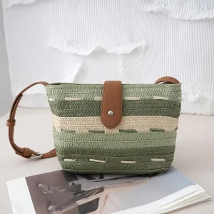 Handheld Woven Grass Woven Bag For Women New Versatile Outdoor Beach Vacation Bag