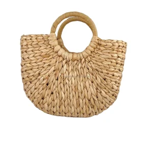 Handle Paper Straw Handbag Straw Tote Bag 100% Handmade Straw Bag for the Summer