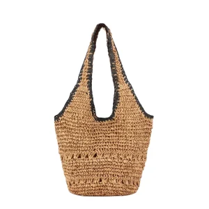 Handmade Hollowed Out Luxury Straw Woven Tote Bags INS Style Seaside Vacation Women’s Summer Beach Bag