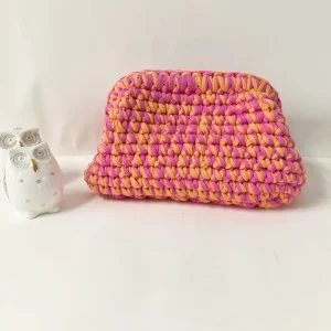 Handmade Knitted Crocheted Polyester Casual Cover Closure Clutch Bags GB Origin No Lining Model 20250504 for Women New