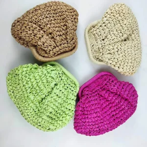 Handmade Shoulder Summer Luxury Small Straw Woven Bags Women Handbags Paper Straw Bags