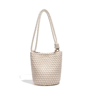 Handmade Woven Large Capacity Single Shoulder Crossbody Bag New Texture Versatile Fashionable Handbag for Ladies Bucket Bag