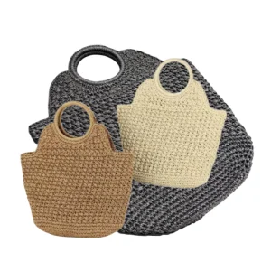 Handmade Woven Summer Straw Beach Style Tote Bag Large Capacity Straw Handbag for Vacation