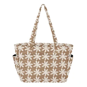 Hawaiian Tiare Flower Design Quilted Polyester Large Women’s Messenger Bags Travel Bags Custom Girls Purses Handbags for Women