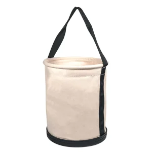 Heavy Duty Bucket for Tools Accessories Utility Canvas Bucket With Handle Wide Opening Straight Wall Tool Bucket