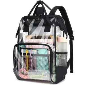 Heavy Duty Custom Clear Backpack for Men Women School Bag Bookbag PVC Transparent Backpacks for Boys Girls