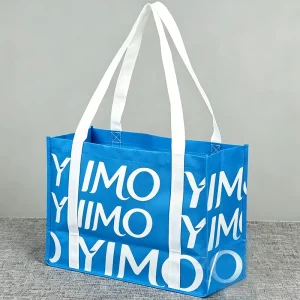 Heavy Duty Eco Friendly Recyclable Custom Logo Non Woven Reusable Promotion Grocery Shopping Bags Flexiloop Handle Screen