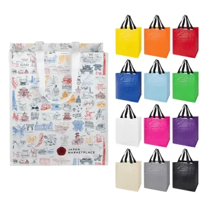 Heavy Duty Large PP Woven Bag Tote Custom Logo Digital Printing Recycled Shopping Bag with Double Handle 30KG Capacity