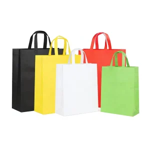 Heavy Duty Non Woven Folding Tote Shopping Bag Reinforced Handles Reusable Eco Friendly Grocery Bags for Supermarkets Daily Use