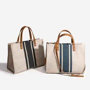 Heavy Duty Women Travel Canvas Tote Bag Vintage Handbag Cotton Canvas Business Briefcase Crossbody Messenger Bag