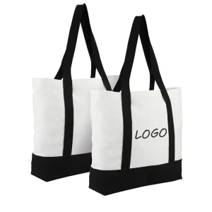 Heavy Reusable Duty Canvas Beach Tote Bags Cotton Shopping Bags Simple Style Cotton Tote Bag Outdoor