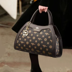 High Capacity PU Leather Multi-layer Shoulder Bags Women’s Handbags Satchel Leather Bags