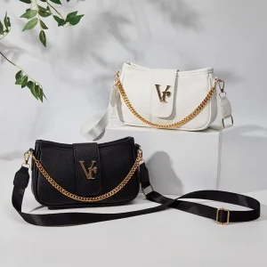 High End Designer Waterproof Hobo Bags Women’s Single Strap PU Zipper Closure Letter Trendy Shoulder Cross Body Bags