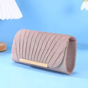 High End Female Evening Flap Pattern Party Bag Fashionable Bling Wedding Dress Bag Chain Shoulder Bag Decoration Polyester