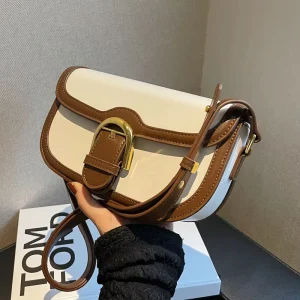 High End Women Small Square Shoulder Bag Fashion Portable Zip Closure Waterproof Pu Leather Polyester Lining Single Handle Penda