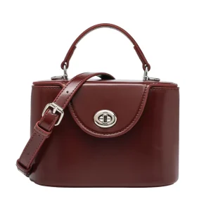 High End Women’s Mini Satchel Waterproof Retro Buckle Design Stylish Soft Multiple Colors Daily Purse