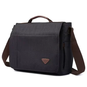 High Quality Casual Canvas Briefcase Travel Portable Men Shoulder Bags Custom Business Notebook Laptop Bag for Men