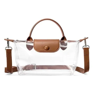 High Quality Clear Fashion Women’s Sling Crossbody Purse with Zipper Closure Waterproof Stadium Approved Customizable Factory