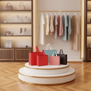 High Quality Custom Non Woven Fabric Shopping Bags Recyclable Logo Imprinted Handled Shoulder