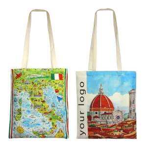 High Quality Custom Printed Eco Recycled Reusable Organic Cotton Tote Bag with Logo for Craft & Promotional Use