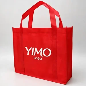 High Quality Eco Biodegradable Thick Durable Reusable Non Woven Custom Logo Shopping Bag Supermarkets Grocery Stores Hand YIMO