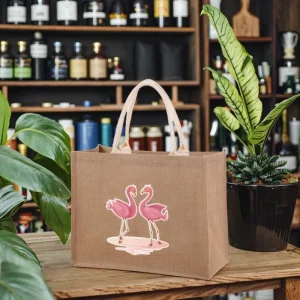 High Quality Eco Natural Waterproof Reusable Shopping Tote Bag with Custom Printing Design for Gifts