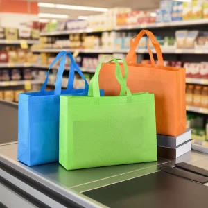 High Quality Eco friendly Non Woven Fabric Tote Bag With Handles Portable Non Woven Shopping Bag for Packaging Clothing