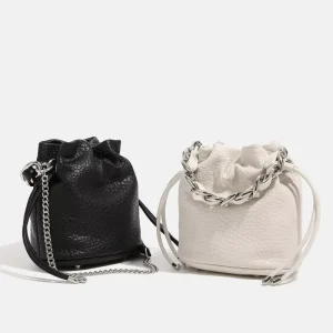 High Quality Fashion Chain Handbags Luxury Ladies Shoulder Bag Crossbody Female Hand Bag Leather Mini Bucket Bags for Women