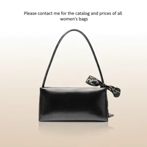 High Quality Fashion Underarm Bag for Women Two Straps Zip Closure Portable Minimalist Rectangular PU Leather Shoulder Bag Scarf