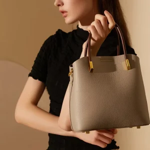 High Quality Genuine Leather Handbag Luxury New Design Shoulder Messenger Casual Bucket Bags for Women