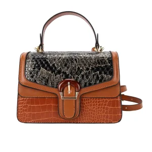 High Quality Leather Shoulder Ladies Handbags Stylish Women Tote Satchel Purse With Leather Shoulder Bags