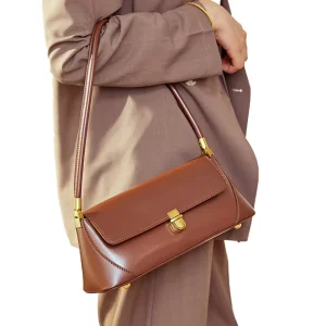 High Quality Luxury Two Layer Cowhide Women Genuine Leather Shoulder Handbags