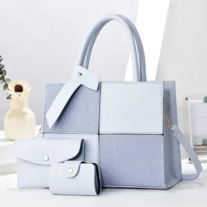 High Quality Luxury Vintage Lady Waterproof PU Leather Sub-Mother Bag Contrast Design Fashion Handbag Large Capacity