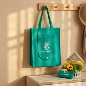 High Quality Non Woven Folding Tote Storage Bag with Pocket Reusable Dust proof Non Woven Bag for Supermarket Grocery Shopping