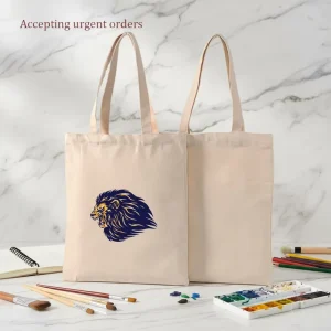 High Quality Reusable Cotton Tote Bag with Handles Custom Logo Reusable Huge Capacity for Shopping Watch Packaging
