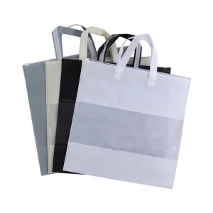 High Quality Reusable Non Woven Tote Bag with Clear Window Eco friendly Customized Printing for Clothing Bedding Gift Promotions