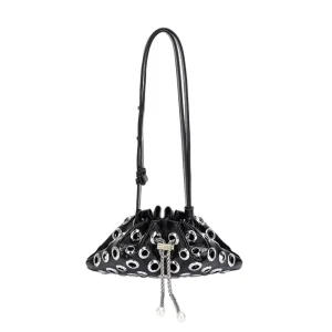 High Quality Riveted Women’s Bucket Bag New Fashionable Single Shoulder Crossbody Bag Lightweight Design Solid Color
