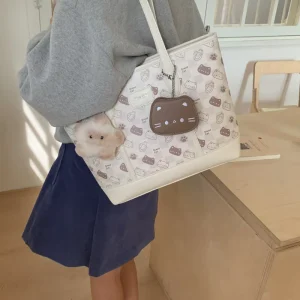 High Quality Solid Color Large Capacity Underarm Bag Women’s New Fashionable High end Tote Bag Zipper Closure Waterproof