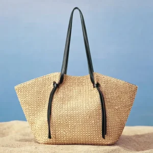 High Quality Woven Straw Beach Bag Tote Large Luxury Gift Summer Rattan Handbag Women Shoulder Custom Bags