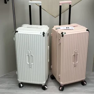 High Strength Lightweight PC ABS Material Impact Resistant Silent Spinner Wheels Travel Rolling Luggage Soft Trunk Suitcase Set