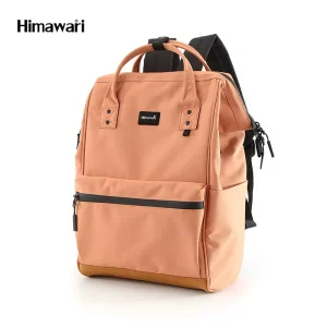 Himawari New Design 124# Teenager School Bag White Waterproof Zipper Polyester Backpack Laptop Bag with USB Charging Port