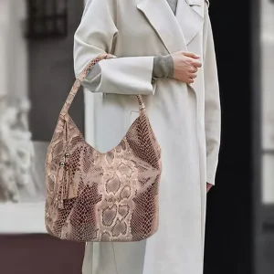 Hobo Bags Snake Leather Shoulder Bag Ladies Hobo Bags Women Shoulder Handbags